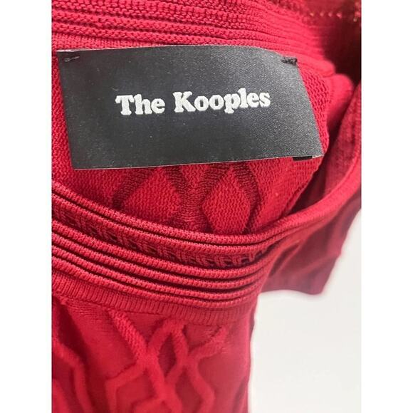 THE‎ KOOPLES JACQUARD MOTIFS RED KNIT DRESS, SIZE 1,S - Picture 5 of 7